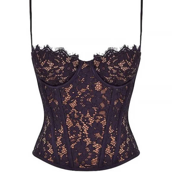 HOUSE OF CB 'Mila' Night Shade Lace Underwired Corset NWOT - Picture 5 of 9
